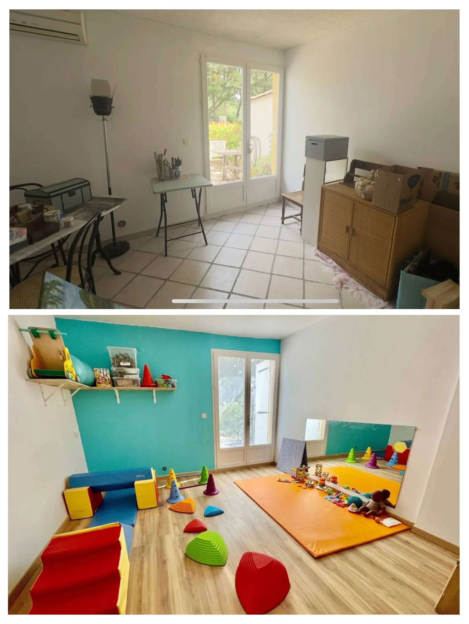 Remise en état d'une pièce en espace de jeux pour enfant